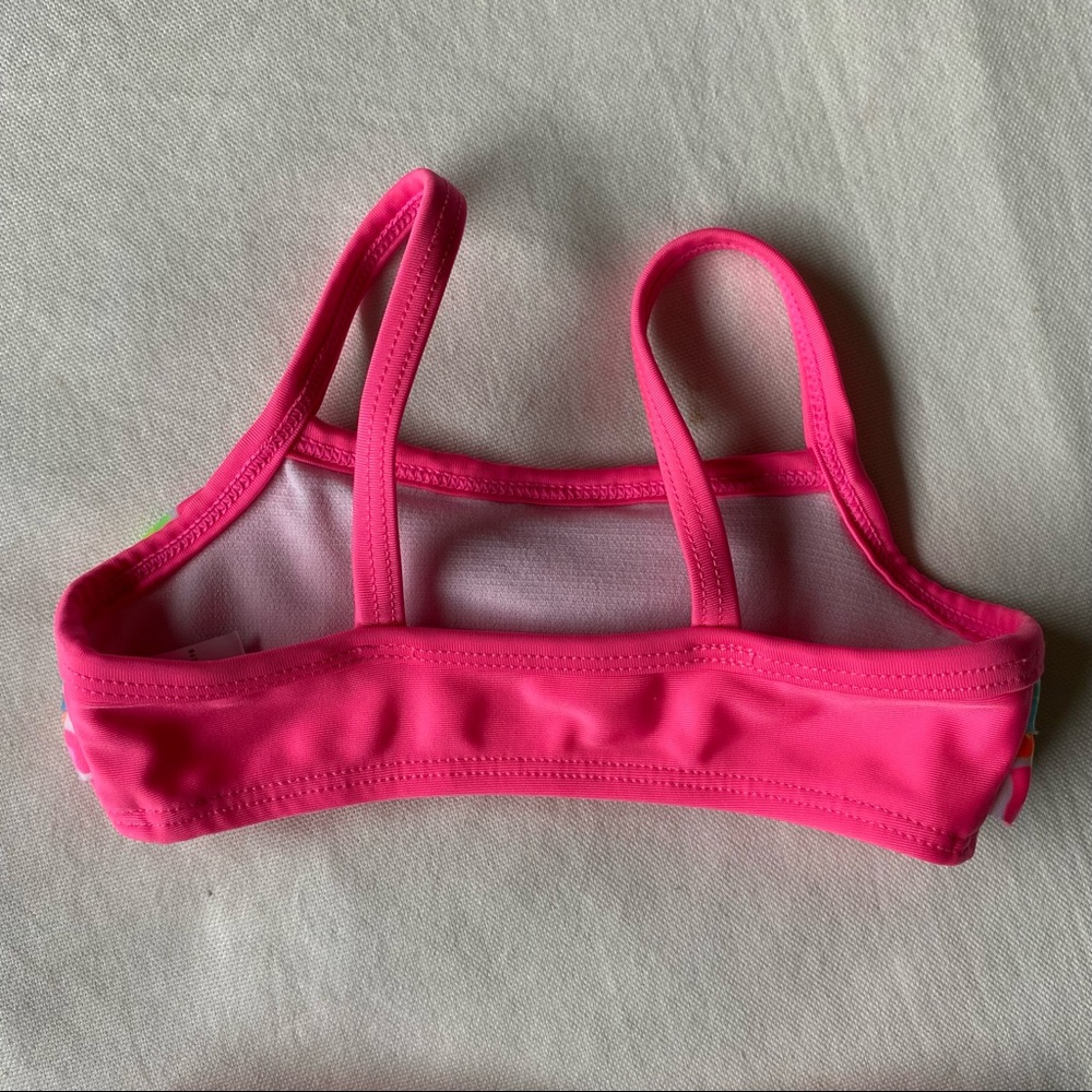 Swimsuit 6 9 Months 2 piece bikini Bathing Suit Bikini Pink EUC Ruffle skirt - Picture 9 of 13
